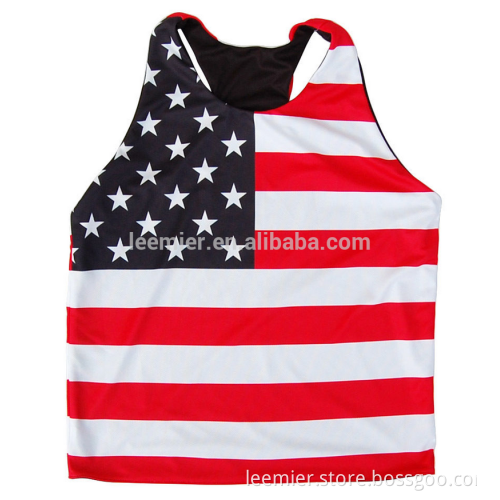 2014 Custom new design usa reversible lacrosse pinnies